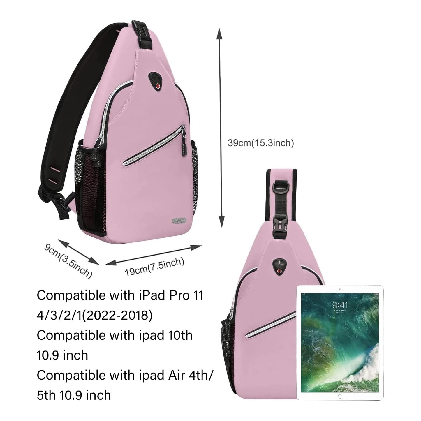 MOSISO Sling Backpack, Multipurpose Crossbody Shoulder Bag Travel Hiking Daypack