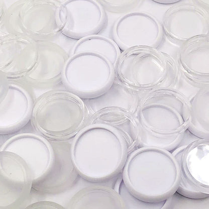 ITSYHPRO 100pcs Discbound Notebook Discs DIY Planner Accessories fits for Tul,Levenger,Arc,Happy Planner,Talia(Super Clear White Clear Mixed,0.94inch/24mm)