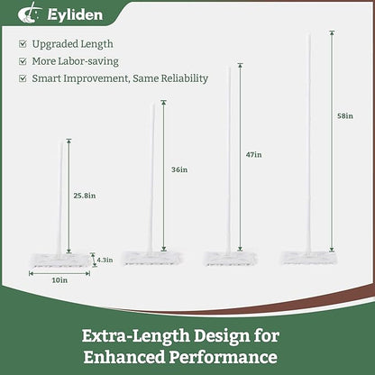 Eyliden Dust Mop, Sweeping & Mopping Kit | 58" Extended Long Handle, 36