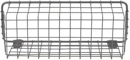 Spectrum Small Wire Wall Basket Industrial Gray Rustic Wall Bin, Vintage Wire
