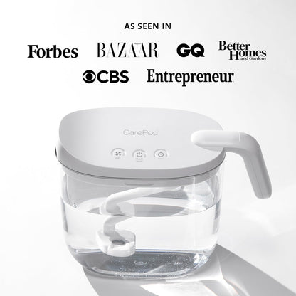 Carepod Mini Ultrasonic Cool Mist Humidifier for Bedroom, Quiet & Safe for Baby, Transparent, Only 3 Washable Parts & Easy to Clean, Filter-Free, Automatic Shut-off, Lasts 20Hrs (0.74Gal/2.8L)