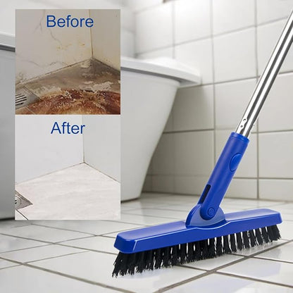 CELOX Grout Brush with Long Handle V-Shape Grout Line Scrubber with Stiff