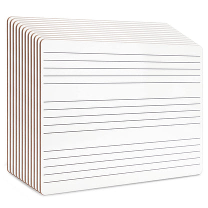 Bright Creations 12-Pack Classroom Music Staff Dry Erase Boards - 9 x 12 Inch Double-Sided Lapboards & Graph Whiteboard - Music Teaching Aids with Erasers