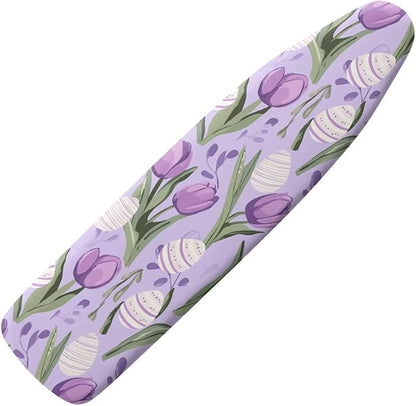 Purple Tulips Ironing Board Cover and Pad Elastic Edge Universal Washable