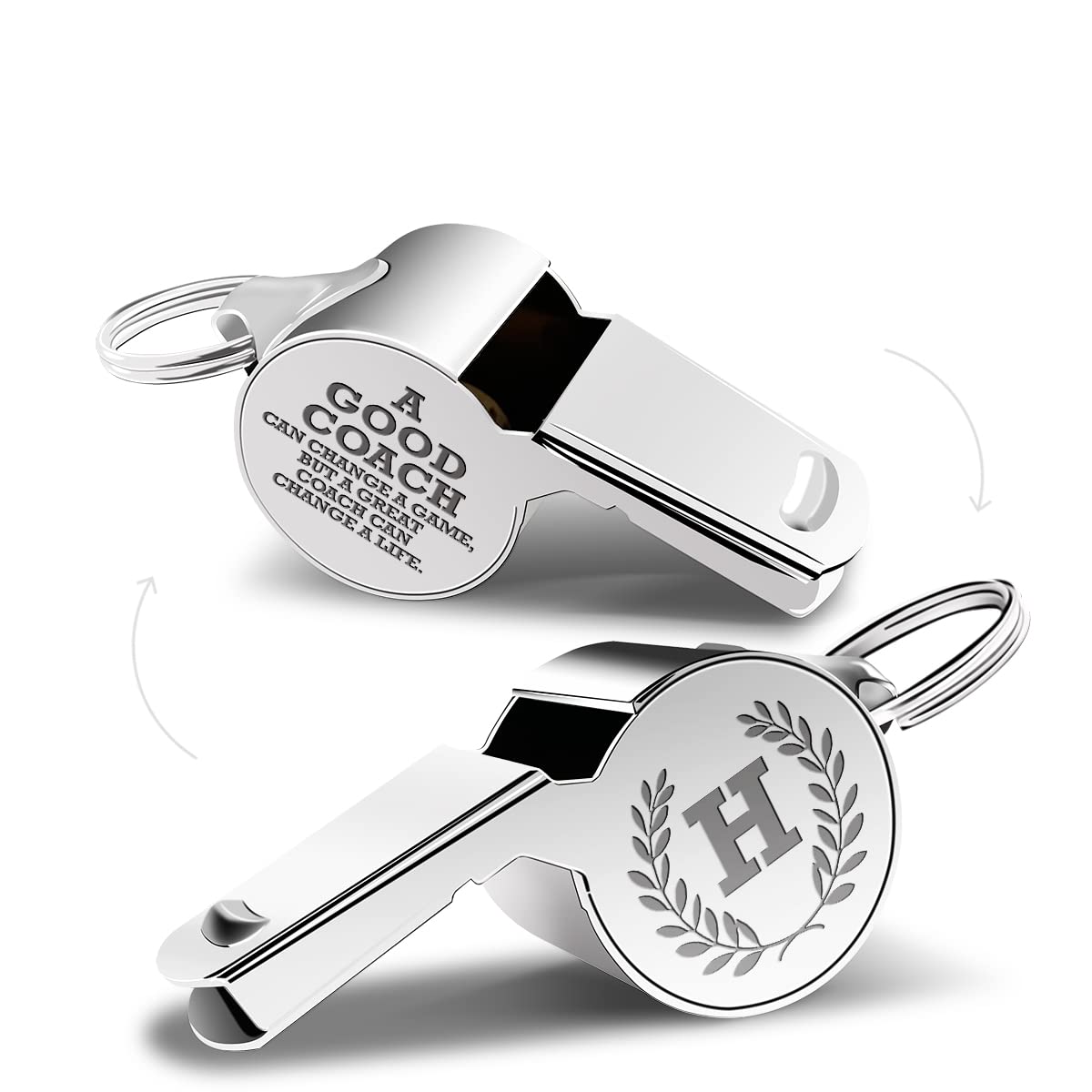 Letters Coach Gifts, Whistle for Coaches, Whistle Emergency, Thank You Coach Gifts, Coaches Whistle with Lanyard Cheer Coach Gift for Men Women Teachers Referees School Sports Coach Outdoor, Letter H