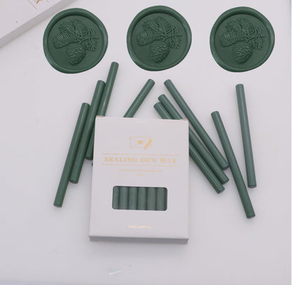 40 Pcs Glue Gun Sealing Wax Sticks for Wax Seal Stamp, Olive Green Sealing Glue Gun Sealing Wax Sticks Mini Glue Stick, Great for Wedding Invitations,Christmas Gift (Olive Green)