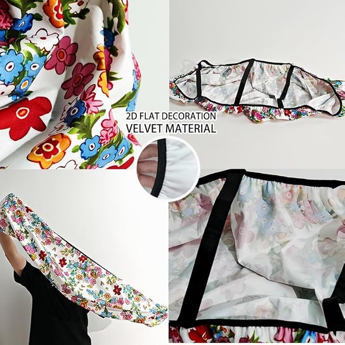 Nuxovilar Vintage Sewing Machine & Floral Pattern Ironing Board Cover, Fits