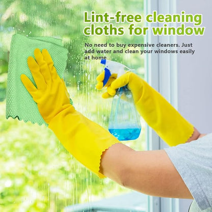 HOMEXCEL Microfiber Glass Cleaning Cloths-6PK, Stainless Steel, Premium Magic
