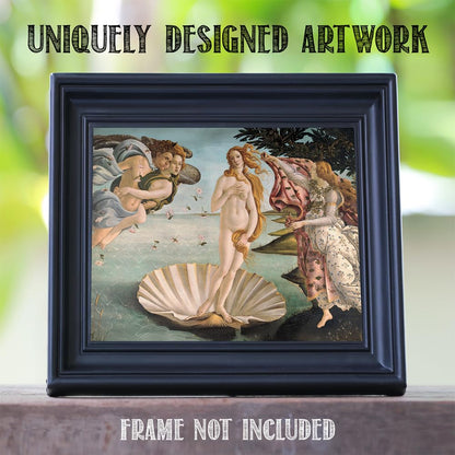 The Birth of Venus - Italian Renaissance Painting by Sandro Botticelli 11x14 Unframed Print - Venus Mythology Wall Art, Botticelli Wall Decor, Renaissance Artwork, Historical Art for Home or Office
