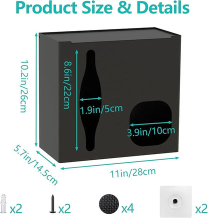 2 in 1 Grocery Bag Holder & Trash Bag Holder Dispenser, Kitchen Grocery Storage