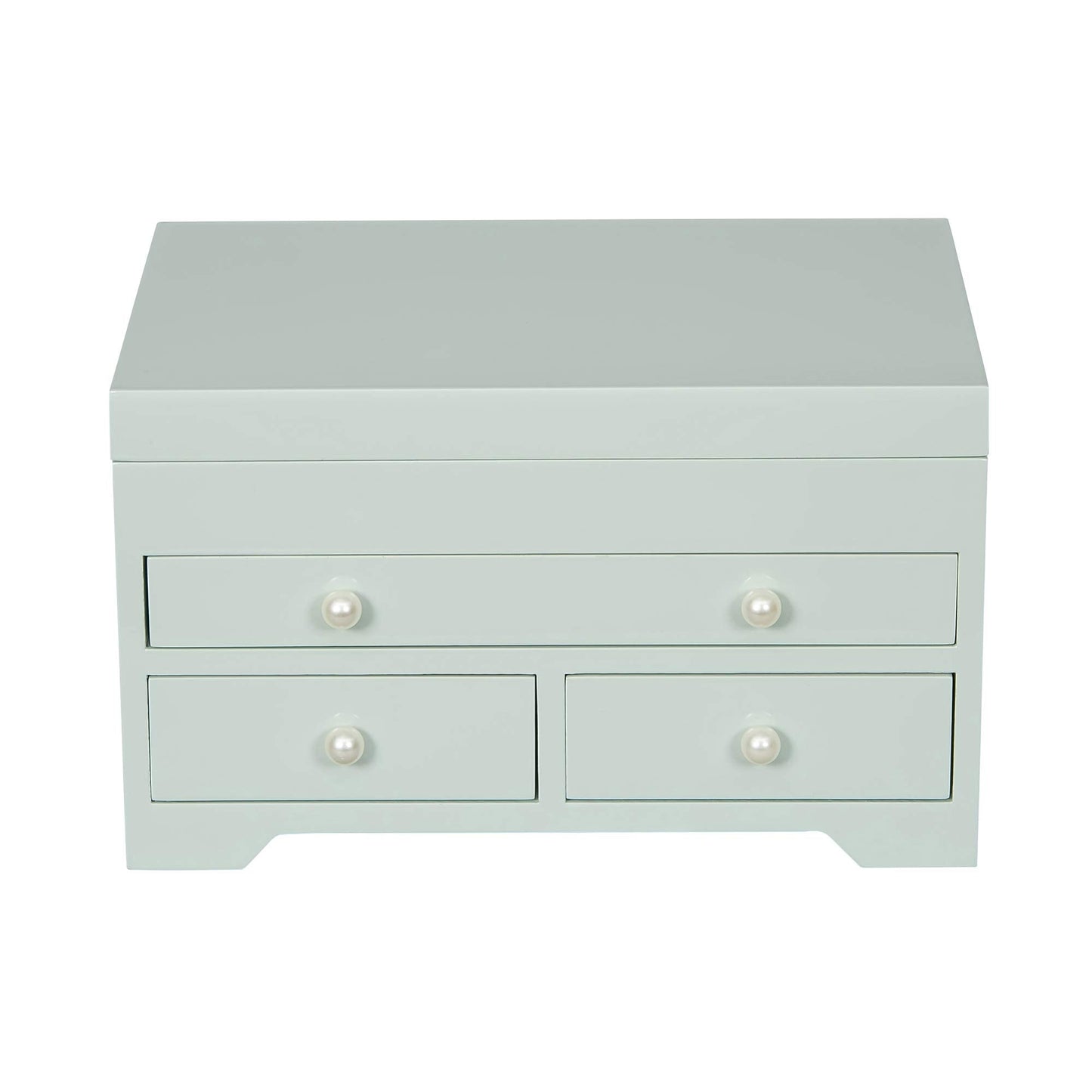 Mele and Co Bianca Wooden Jewelry Box in Seafoam Finish