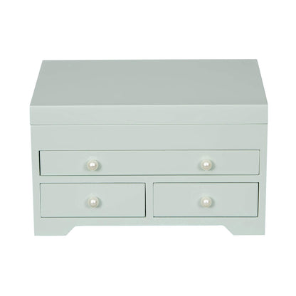 Mele and Co Bianca Wooden Jewelry Box in Seafoam Finish