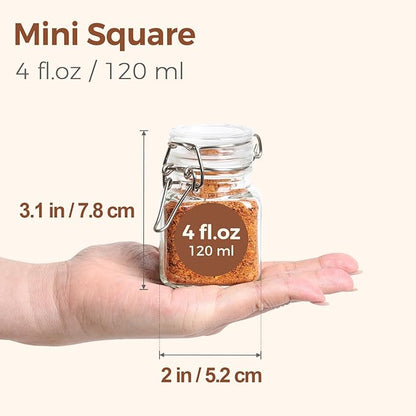 ComSaf 4 oz Glass Jars with Lid, Spice Jars, Small Mason Jar, Canning Jar