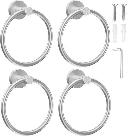 SetSail Towel Holder for Bathroom Wall Silver Towel Ring Stainless Steel Hand