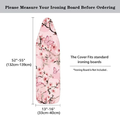Cherry Blossom Ironing Board Cover and Pad 15 x 54 Heavy Duty Iron Board Covers