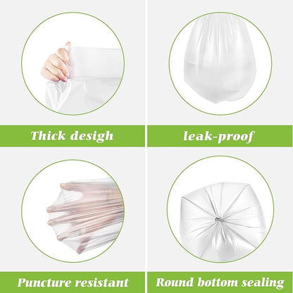 Teivio 7 Gallon 120 Counts Medium Garbage Bags 6 Gallon 7 Gallon Trash Bags
