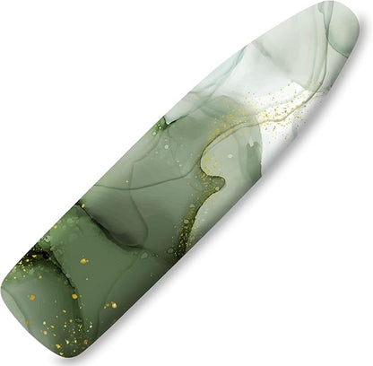 Extra Thick Ironing Board Cover and Pad, Sage Green Marble 15x54 Ironing Board