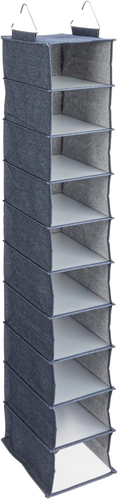 Household Essentials Hanging Narrow Cotton Blend and Plastic Closet Organizer