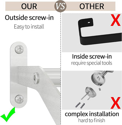 Double Towel Bar for Bathroom Wall 30 Inch, Double Towel Racks for Bathroom Wall Mounted, Stainless Steel Bathroom Towel Holder Towel Hanger (Double Bar-Brushed Nickel, 30 in)