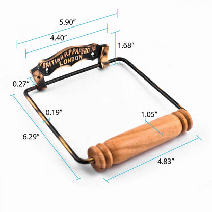 Renovators Supply Manufacturing Toilet Paper Holder Stand Wall Mount 7 in. Brass Toilet Paper Roll Holder with Mounting Hardware