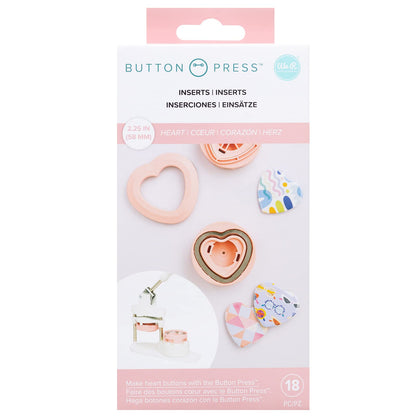 We R Memory Keepers Button Press Inserts-Heart
