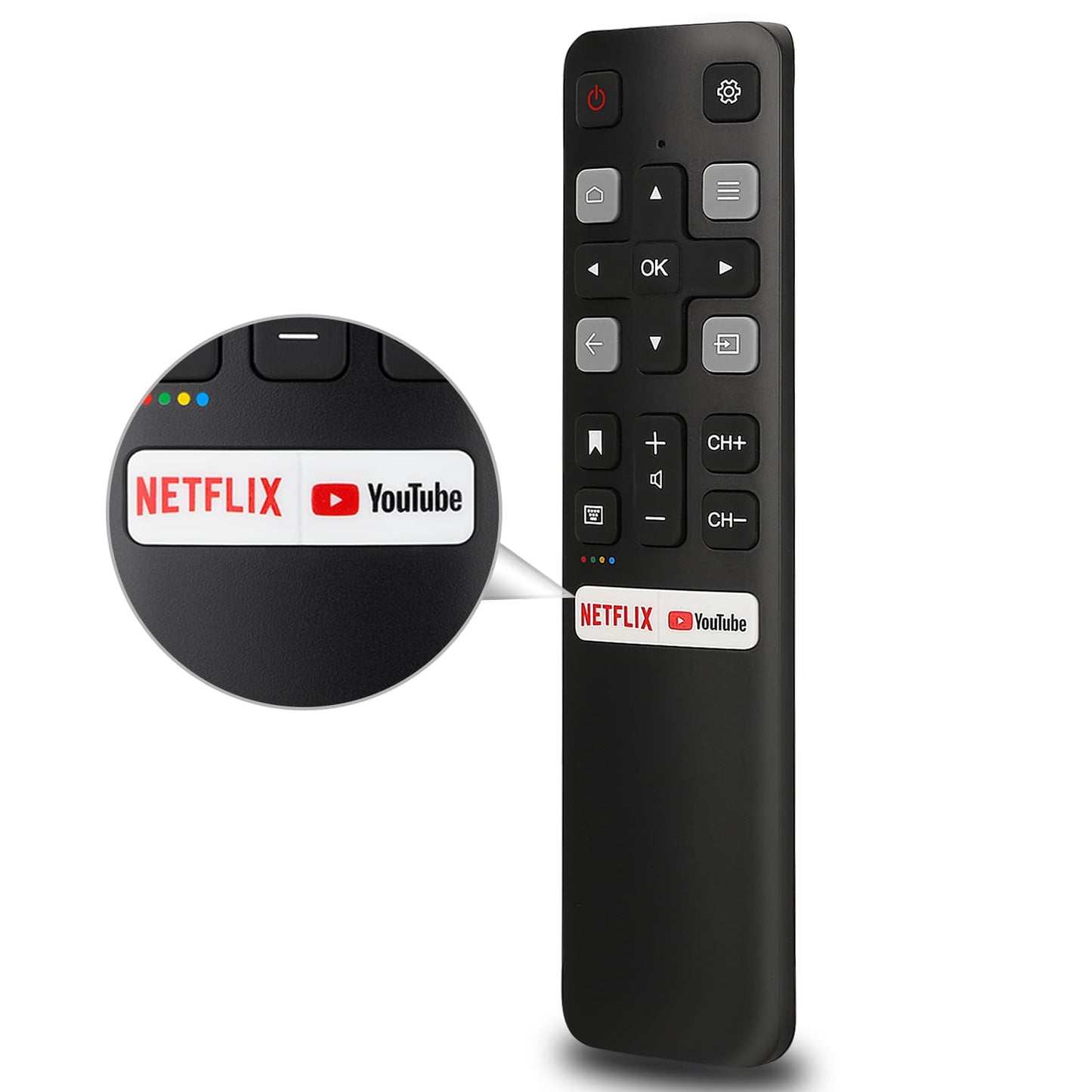 Voice Remote Replacement for TCL Android Smart TVs,RC813 with Google Voice Function