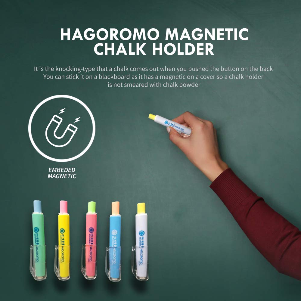 Hagoromo Chalk Holder with Magnet Attached [Green Body & Chalk]