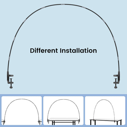 AXHJ 13Ft Adjustable Balloon Arch Stand Kit, New Reusable Table Balloon Arch Kit with Base High Strength Glass Fiber Pole for DIY Party Wedding Birthday Baby Shower Kids Decorations