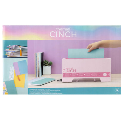 We R Memory Keepers Thermal Cinch Binding Machine Pink 12 Inch, Includes Thermal Book Binding Machine, Book Spines, and Clips, Create DIY Journals, Notebooks, Scrapbooks, Photo Books, and Documents