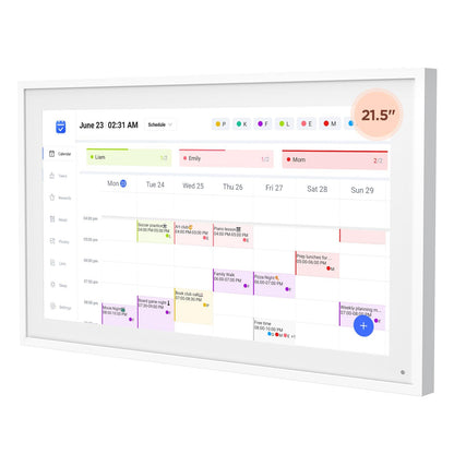 21.5 Inch Smart Digital Calendar, Wall Electronic Calendar, 1920 * 1080 IPS Full HD Touch Screen Display for Family Meal Planner Support - Streamline Household Organization, Gifts for Women, Mom