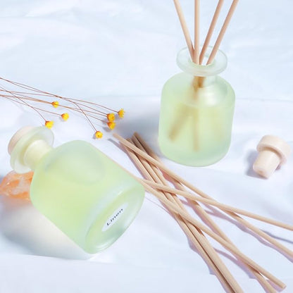 Reed Diffuser - Clean Linen 3.38oz (100ml) 2 Pack Essential Oil Reed Diffuser Set with 16 Sticks, Long Lasting Fragrance for Home, Bathroom, Bedroom, Room, Decor