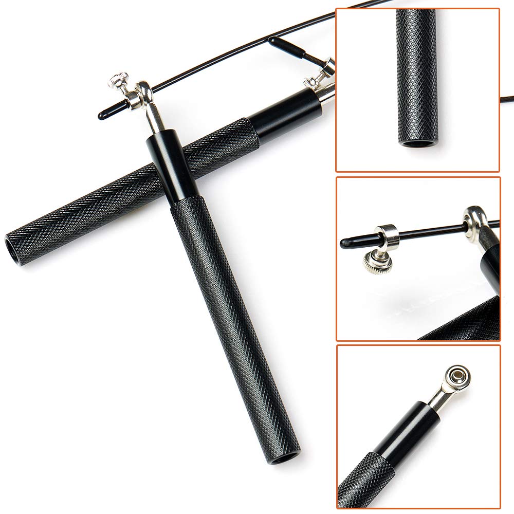 Speed Skipping Rope Adjustable Jumping Rope with Aluminium Alloy Handle and Ball Bearing Tangle-Free Exercise Rope for Home Exercise & Slim Body , Cross Fit Training, Fitness, Exercis Ideal for Aerobic Exercise