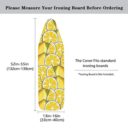 Lemon Ironing Board Covers for Full Size, Extra Long and Wide Large Ironing