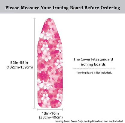 Cherry Blossom Ironing Board Cover, Soft Stain Resistant Ironing Board Protrctor