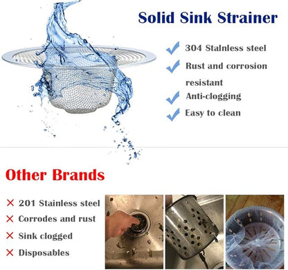 40 pcs Heavy Duty Stainless Steel Slop Basket Filter Trap, 2.75" Top / 1" Mesh