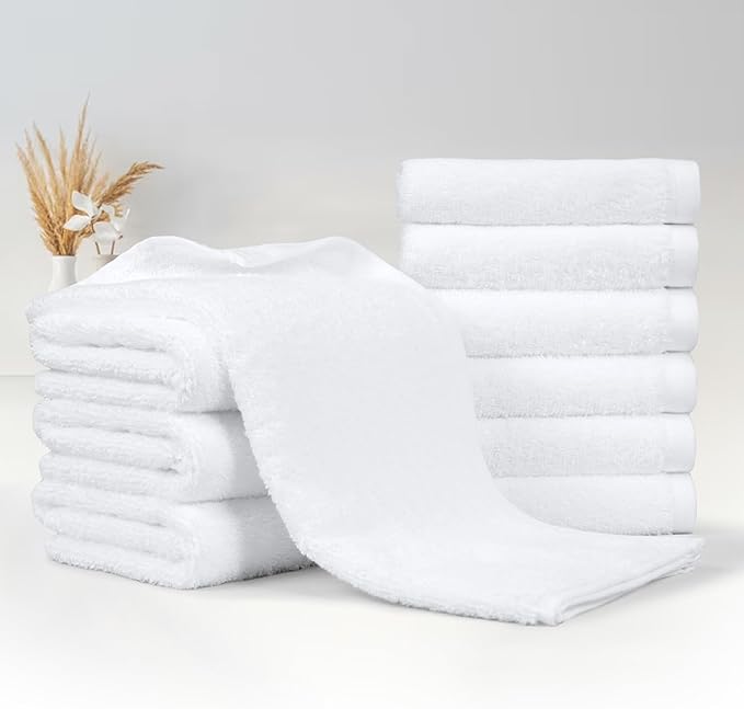 Amazon Basics Soft and Thick Cotton Hand Towels, 16 x 26 in