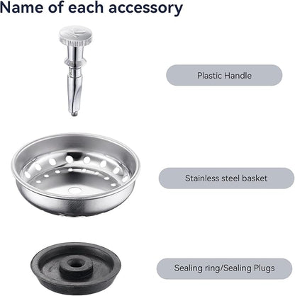 2 Pack Kitchen Sink Strainer and Stopper Combo