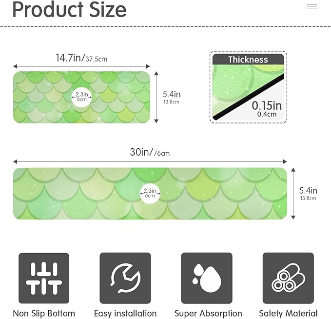 Kitchen Sink Splash Guard 2 PCS 30 Inch Sink Faucet Mat Splash Guard