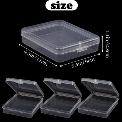 Nsmykhg Small Plastic Storage Containers - 24 Pack Clear Boxes for Beads, Jewelry, and Craft - Stackable Mini 4.3"x3.5"x1.1"