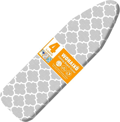 Ironing Board Cover and Pad, Standard Size 12" x 42" Iron Board Replacement