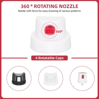 20PCS Spray Paint Caps & Nozzles Kit – Adapter Set for Male & Female Cans, Spray Can Nozzle, Spray Control Kit,Graffiti Spray Paint Caps,Bottle Nozzle Replacement
