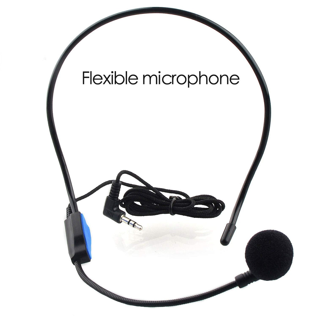 Voice Amplifier 12W Rechargeable PA System (1200mAh) with Wired Microphone for Teachers, Coaches, Tour Guide and More (Black)
