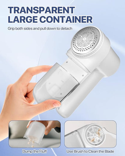 Lint Remover Rechargeable Fabric Shaver : 3-Speeds Sweater Shaver