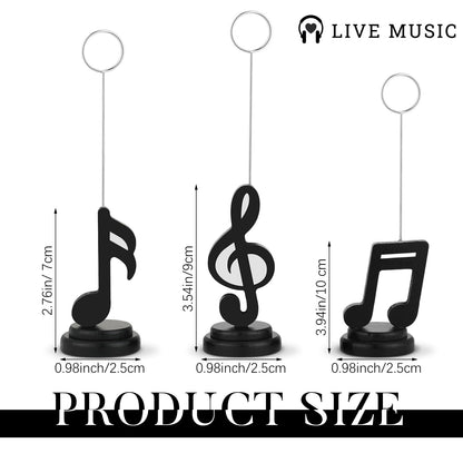 Wenqik 6 Pieces Musical Note Photo Balloon Holder Table Number Place Card Holders Photo Clips Stand Music Note Decoration for Home Picture Themed Party Birthday Wedding Gifts Arts, 3 Styles