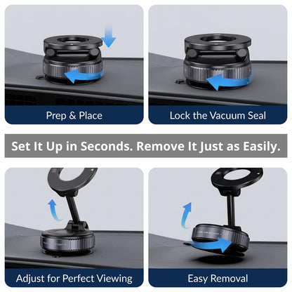 UPTOWN 2026 Nano Gel Ultra Magnetic Phone Holder for car - 360° Adjustable magsafe car Mount with Vacuum Suction, Strong Grip Phone Holders for Your Car, Compatible with iPhone 17 pro max 16 15 14