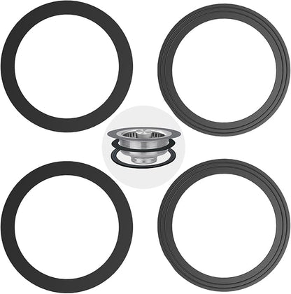 RQYEKDO 2PC Kitchen Sink Strainer Seal Rings, Fits Standard 3-1/2 inch Sink