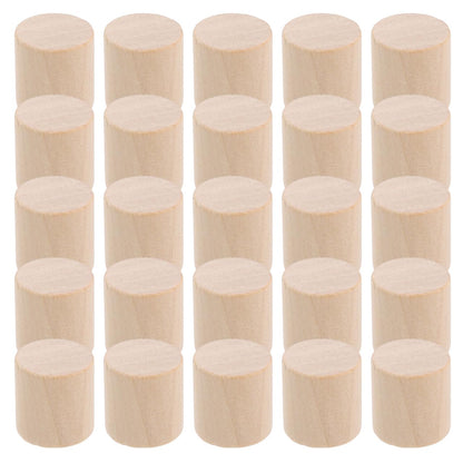 TOPPERFUN 50pcs Unfinished Wooden Blocks Solid Wood Crafting Cylinders for Projects Painting Educational Use and Model Making