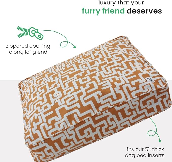 Molly Mutt Hypnotize Dog Bed Duvet Cover, GOTS-Certified 100% Organic Cotton Canvas Cover for Dog, Puppy, or Cat Bed, Durable, Washable, and Free of Harmful Chemicals, Medium/Large, 27"x36"x5"