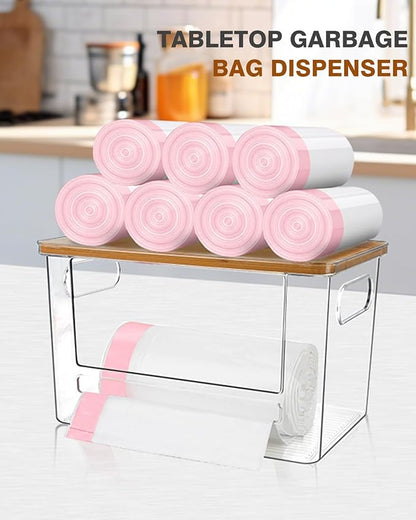Trash Bag Dispenser 2 Pack, Acrylic Garbage Bags Dispenser