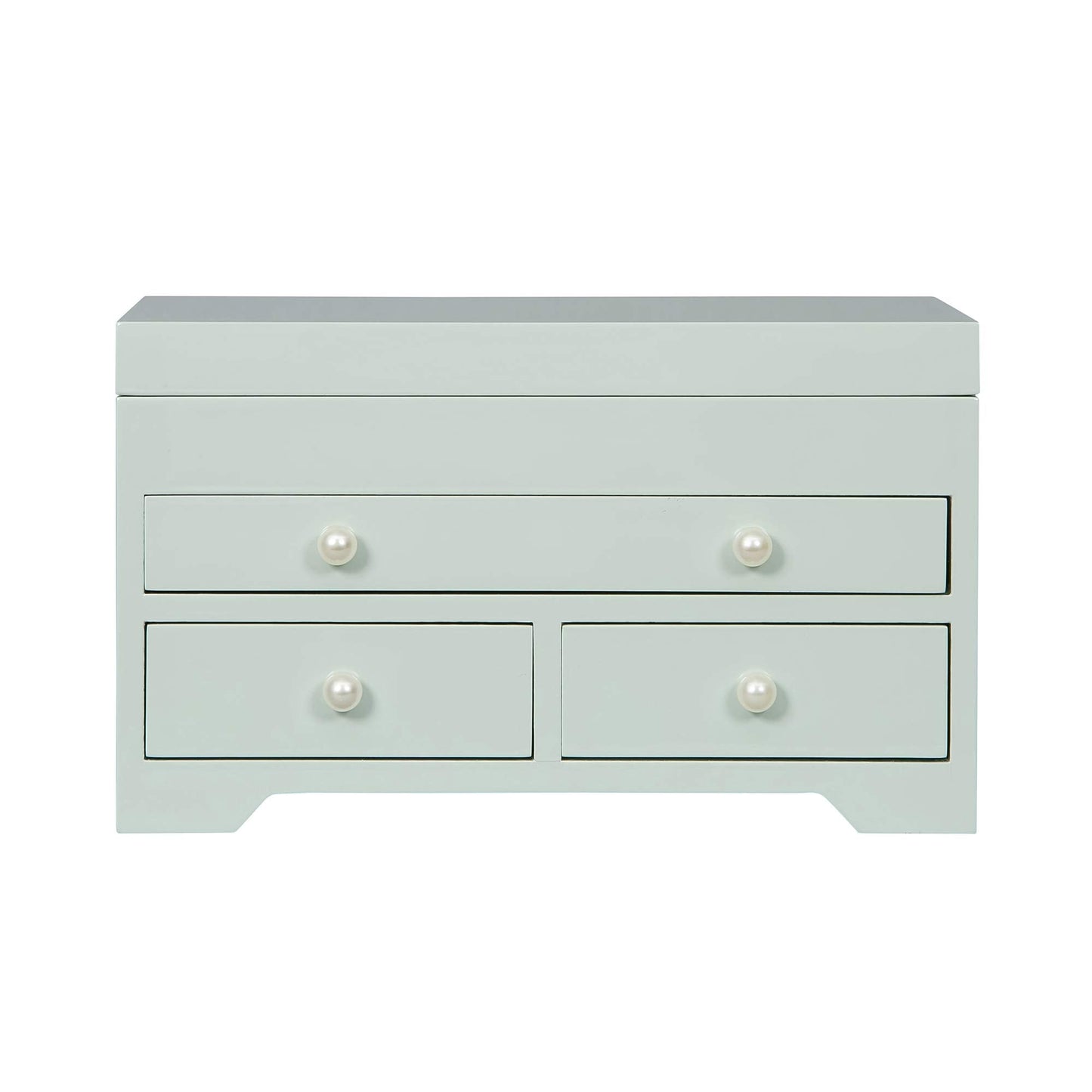 Mele and Co Bianca Wooden Jewelry Box in Seafoam Finish